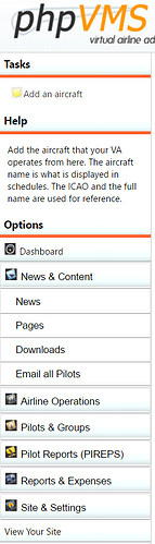 Sidebar problem in Admin page(might be a bug) [SOLVED] - phpVMS Legacy ...
