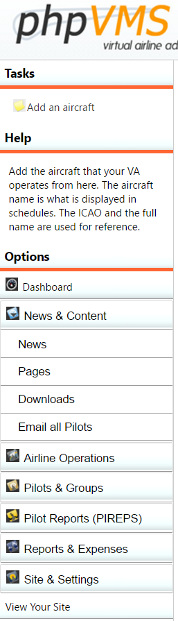 Sidebar problem in Admin page(might be a bug) [SOLVED] - phpVMS Legacy ...